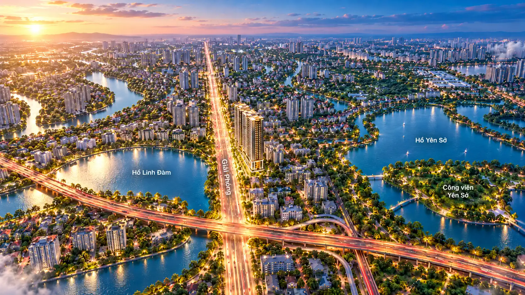 Phối cảnh LakeSide Gardens Giải Phóng